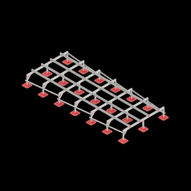 Опорная конструкция для установки оборудования TECHNORAPTOR FOOT 2500х6000 | KM-TR-F-SSEI-2500-6000 | КМ - профиль