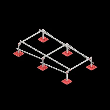 Опорная конструкция для установки оборудования TECHNORAPTOR FOOT 1500х3000 тип 4 | KM-TR-F-SSEI-1500-3000-4 | КМ - профиль