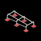 Опорная конструкция для установки оборудования TECHNORAPTOR FOOT 1000х2500 | KM-TR-F-SSEI-1000-2500 | КМ - профиль