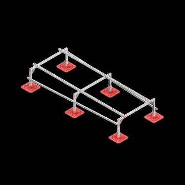 Опорная конструкция для установки оборудования TECHNORAPTOR FOOT 1200х3000 тип 1 | KM-TR-F-SSEI-1200-3000-1 | КМ - профиль