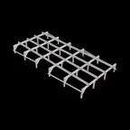 Опорная конструкция для установки оборудования TECHNORAPTOR 2500х5000 HD | KM-TR-SSEI-2500-5000 HD | КМ - профиль