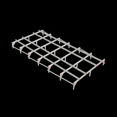 Опорная конструкция для установки оборудования TECHNORAPTOR 3000х6000 тип 1 | KM-TR-SSEI-3000-6000-1 | КМ - профиль