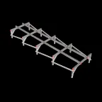 Опорная конструкция для установки оборудования TECHNORAPTOR 1200х4000 тип 2 | KM-TR-SSEI-1200-4000-2 | КМ - профиль