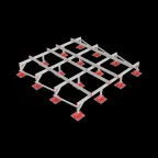 Опорная конструкция для установки оборудования TECHNORAPTOR LIGHTFOOT 3000х3000 | KM-TR-LTF-SSEI-3000-3000 | КМ - профиль