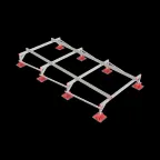 Опорная конструкция для установки оборудования TECHNORAPTOR LIGHTFOOT 2000х4000 | KM-TR-LTF-SSEI-2000-4000 | КМ - профиль