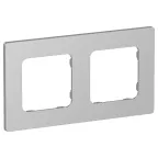 FLITE Рамка 2-местная РУ-2-К-ФлА алюминий | FI-M22-32-20-K47 | IEK