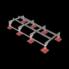 Опорная конструкция для установки оборудования TECHNORAPTOR LIGHTFOOT 1200х3000 тип 3 | KM-TR-LTF-SSEI-1200-3000-3 | КМ - профиль