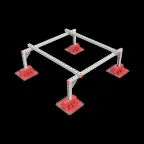 Опорная конструкция для установки оборудования TECHNORAPTOR LIGHTFOOT 1200х1200 | KM-TR-LTF-SSEI-1200-1200 | КМ - профиль