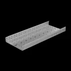 Лоток перф. 80х400х1,2 L6000 мм "Быстрый монтаж ПЛЮС" HD | LPplus80-400-1.2-6000 HD | КМ - профиль