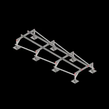 Опорная конструкция для установки оборудования TECHNORAPTOR STEELFOOT 1200х4000 тип 1 HD | KM-TR-STF-SSEI-1200-4000-1 HD | КМ - профиль