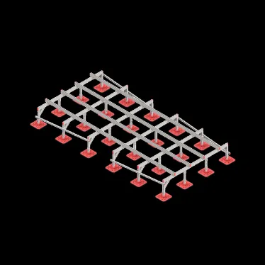 Опорная конструкция для установки оборудования TECHNORAPTOR FOOT 2500х5000 | KM-TR-F-SSEI-2500-5000 | КМ - профиль
