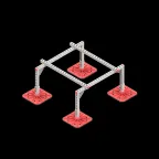 Опорная конструкция для установки оборудования TECHNORAPTOR FOOT 1000х1000 HD | KM-TR-F-SSEI-1000-1000 HD | КМ - профиль