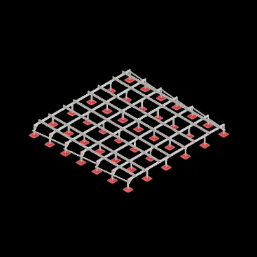 Опорная конструкция для установки оборудования TECHNORAPTOR FOOT 6000х6000 | KM-TR-F-SSEI-6000-6000 | КМ - профиль