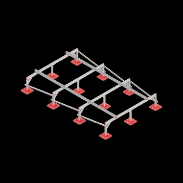 Опорная конструкция для установки оборудования TECHNORAPTOR FOOT 2500х4000 | KM-TR-F-SSEI-2500-4000 | КМ - профиль