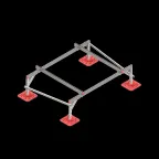 Опорная конструкция для установки оборудования TECHNORAPTOR FOOT 2000х1500 тип 2 | KM-TR-F-SSEI-2000-1500-2 | КМ - профиль