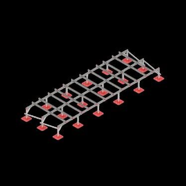 Опорная конструкция для установки оборудования TECHNORAPTOR FOOT 6000х2000 | KM-TR-F-SSEI-6000-2000 | КМ - профиль