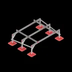                  Опорная конструкция для установки оборудования TECHNORAPTOR FOOT 2000х1500 тип 1 | KM-TR-F-SSEI-2000-1500-1 | КМ - профиль
               