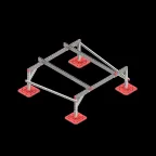                  Опорная конструкция для установки оборудования TECHNORAPTOR FOOT 1500х1500 тип 2 | KM-TR-F-SSEI-1500-1500-2 | КМ - профиль
               