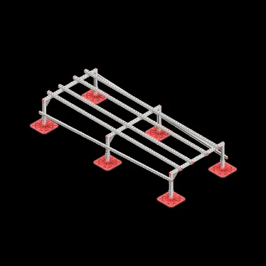 Опорная конструкция для установки оборудования TECHNORAPTOR FOOT 1200х3000 тип 2 | KM-TR-F-SSEI-1200-3000-2 | КМ - профиль