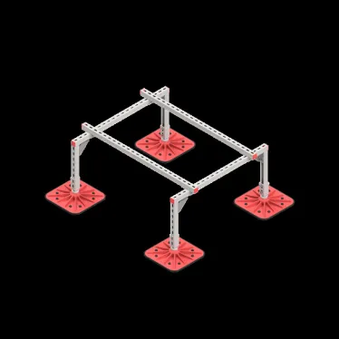 Опорная конструкция для установки оборудования TECHNORAPTOR FOOT 1000х1200 | KM-TR-F-SSEI-1000-1200 | КМ - профиль
