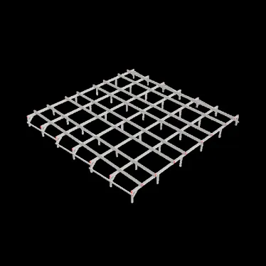 Опорная конструкция для установки оборудования TECHNORAPTOR 6000х6000 HD | KM-TR-SSEI-6000-6000 HD | КМ - профиль