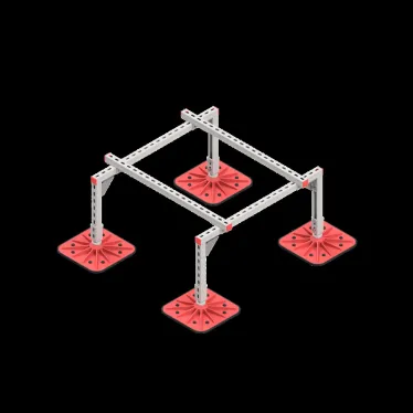 Опорная конструкция для установки оборудования TECHNORAPTOR FOOT 1000х1000 | KM-TR-F-SSEI-1000-1000 | КМ - профиль