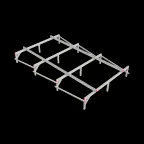                  Опорная конструкция для установки оборудования TECHNORAPTOR 2500х4000 | KM-TR-SSEI-2500-4000 | КМ - профиль
               