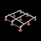 Опорная конструкция для установки оборудования TECHNORAPTOR LIGHTFOOT 2500х2500 | KM-TR-LTF-SSEI-2500-2500 | КМ - профиль