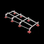                  Опорная конструкция для установки оборудования TECHNORAPTOR LIGHTFOOT 1500х4000 тип 2 | KM-TR-LTF-SSEI-1500-4000-2 | КМ - профиль
               