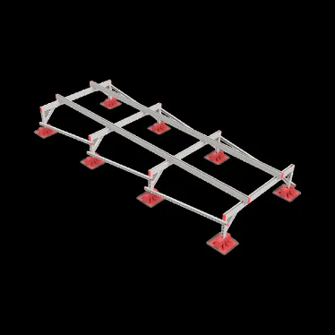 Опорная конструкция для установки оборудования TECHNORAPTOR LIGHTFOOT 1500х4000 тип 2 | KM-TR-LTF-SSEI-1500-4000-2 | КМ - профиль