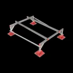                  Опорная конструкция для установки оборудования TECHNORAPTOR LIGHTFOOT 1500х2000 тип 1 | KM-TR-LTF-SSEI-1500-2000-1 | КМ - профиль
               