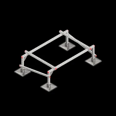 Опорная конструкция для установки оборудования TECHNORAPTOR STEELFOOT 1500х1000 тип 1 HD | KM-TR-STF-SSEI-1500-1000-1 HD | КМ - профиль