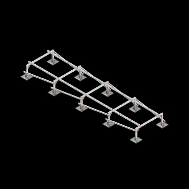 Опорная конструкция для установки оборудования TECHNORAPTOR STEELFOOT 1200х5000 тип 2 HD | KM-TR-STF-SSEI-1200-5000-2 HD | КМ - профиль