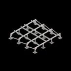                  Опорная конструкция для установки оборудования TECHNORAPTOR STEELFOOT 3000х3000 | KM-TR-STF-SSEI-3000-3000 | КМ - профиль
               