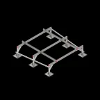 Опорная конструкция для установки оборудования TECHNORAPTOR STEELFOOT 2000х2000 | KM-TR-STF-SSEI-2000-2000 | КМ - профиль