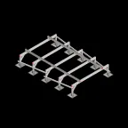 Опорная конструкция для установки оборудования TECHNORAPTOR STEELFOOT 2000х3000 тип 2 | KM-TR-STF-SSEI-2000-3000-2 | КМ - профиль