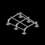                  Опорная конструкция для установки оборудования TECHNORAPTOR STEELFOOT 1500х2000 тип 2 | KM-TR-STF-SSEI-1500-2000-2 | КМ - профиль
               