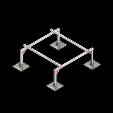 Опорная конструкция для установки оборудования TECHNORAPTOR STEELFOOT 1200х1200 | KM-TR-STF-SSEI-1200-1200 | КМ - профиль