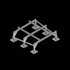 Опорная конструкция для установки оборудования TECHNORAPTOR STEELFOOT 1500х1500 тип 3 | KM-TR-STF-SSEI-1500-1500-3 | КМ - профиль