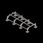                  Опорная конструкция для установки оборудования TECHNORAPTOR STEELFOOT 1200х3000 тип 3 | KM-TR-STF-SSEI-1200-3000-3 | КМ - профиль
               