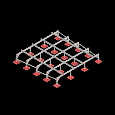 Опорная конструкция для установки оборудования TECHNORAPTOR FOOT 3500х3500 | KM-TR-F-SSEI-3500-3500 | КМ - профиль
