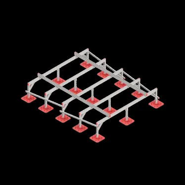 Опорная конструкция для установки оборудования TECHNORAPTOR FOOT 2500х3000 тип 3 | KM-TR-F-SSEI-2500-3000-3 | КМ - профиль