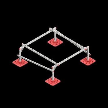 Опорная конструкция для установки оборудования TECHNORAPTOR FOOT 1500х1500 тип 1 | KM-TR-F-SSEI-1500-1500-1 | КМ - профиль