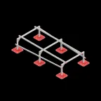 Опорная конструкция для установки оборудования TECHNORAPTOR FOOT 1200х2500 | KM-TR-F-SSEI-1200-2500 | КМ - профиль