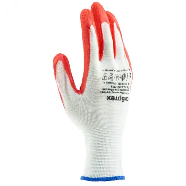 Перчатки трикотажные полиэфирные, латексное рельефное покрытие,