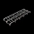 Опорная конструкция для установки оборудования TECHNORAPTOR 6000х2000 | KM-TR-SSEI-6000-2000 | КМ - профиль