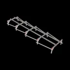                  Опорная конструкция для установки оборудования TECHNORAPTOR 1200х5000 тип 1 | KM-TR-SSEI-1200-5000-1 | КМ - профиль
               