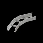 Угол лестничный горизонтальный 45 гр. 100х200х2,0 мм N | LGL45-100-200-2.0 N | КМ - профиль