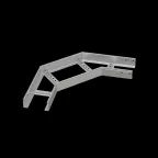                  Угол лестничный горизонтальный 90 гр. 80х500х2,0 мм N | LGL90-80-500-2.0 N | КМ - профиль
               