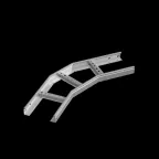                  Угол лестничный горизонтальный 45 гр. 50х400х1,2 мм N | LGL45-50-400-1.2 N | КМ - профиль
               